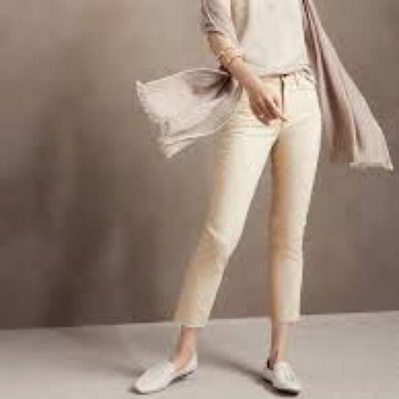 Banana Republic THE STRAIGHT ANKLE JEAN ecru white 28 - Picture 1 of 7